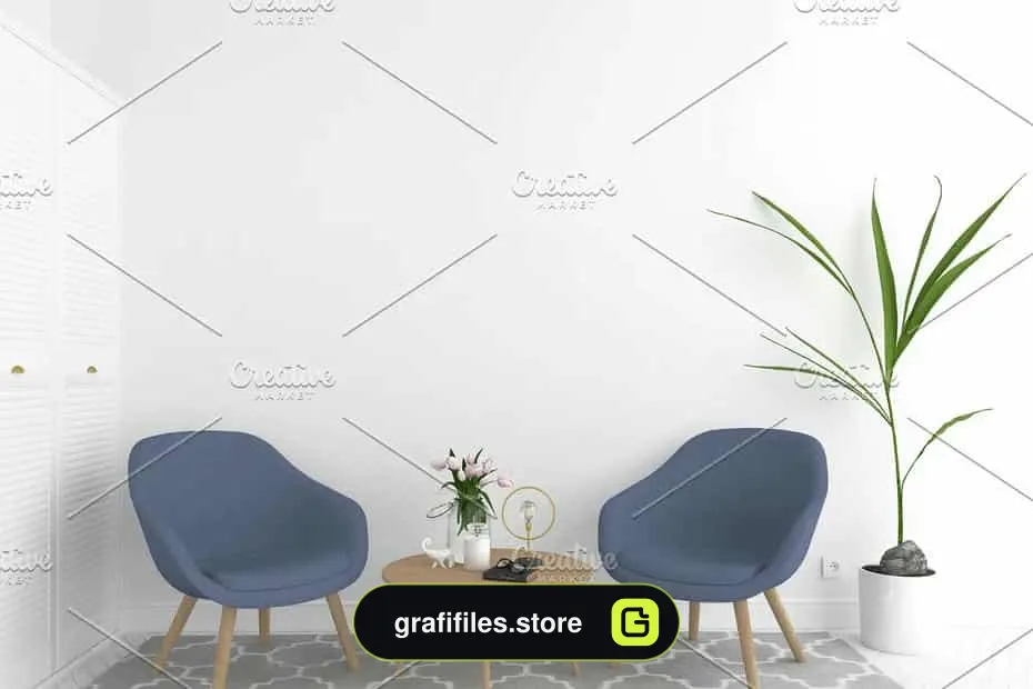 موکاپ صحنه داخلی Interior - 4