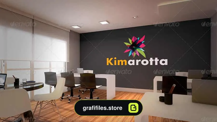 موکاپ دفتر کار Interior Office Branding Mockup