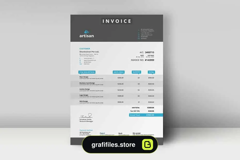 فایل لایه باز فاکتور 