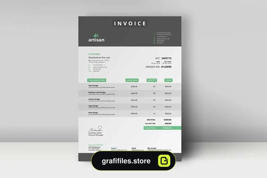 فایل لایه باز فاکتور - 7
