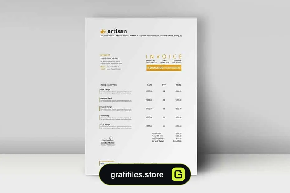 فایل لایه باز فاکتور فروش