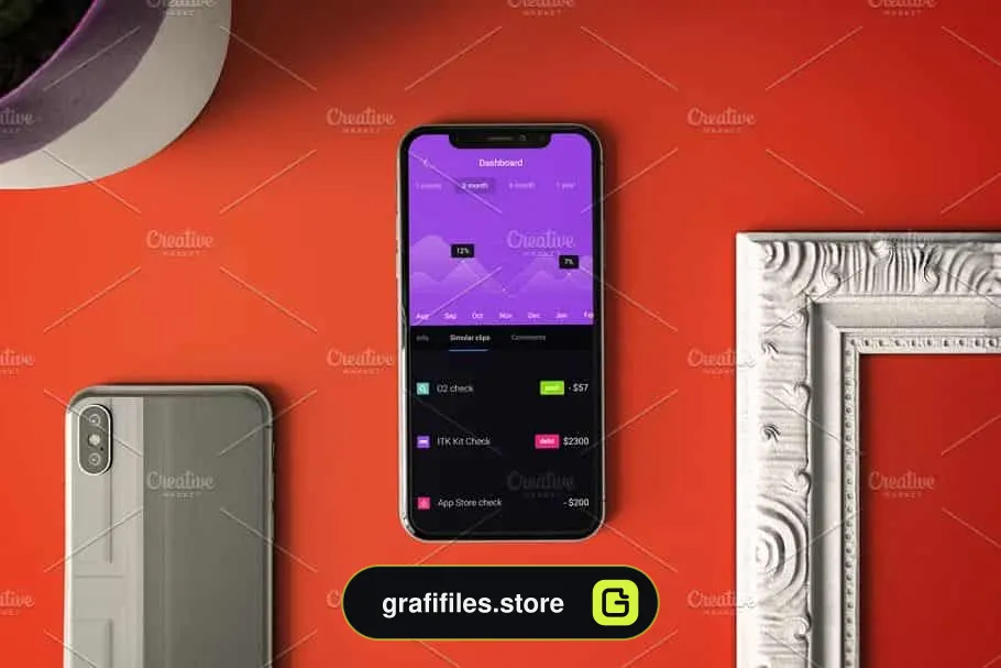 موکاپ آیفون ایکس iPhone XS in studio