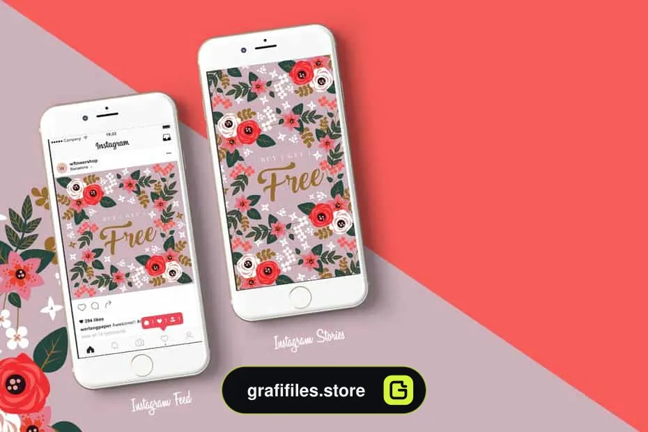 فایل لایه باز پست اینستاگرام Keukenhof Instagram Set