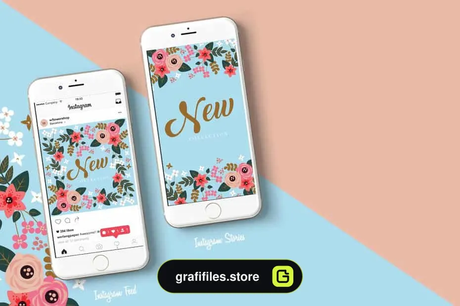 فایل لایه باز پست اینستاگرام Keukenhof Instagram Set