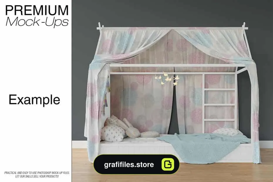 موکاپ تخت خواب کودک
