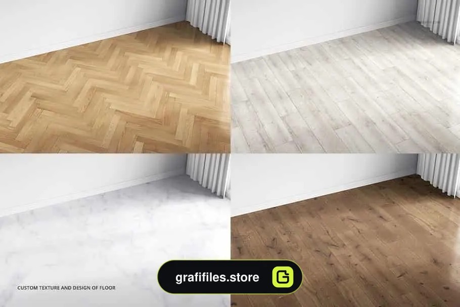 موکاپ فرش اتاق کودک