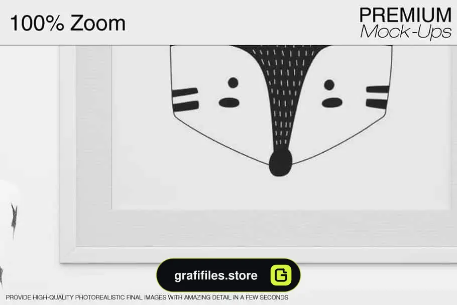 موکاپ قاب عکس اتاق کودک Kids Room & Frame Mockups