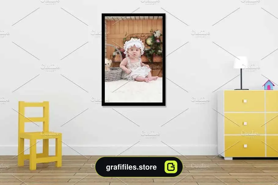 موکاپ قاب عکس اتاق کودک