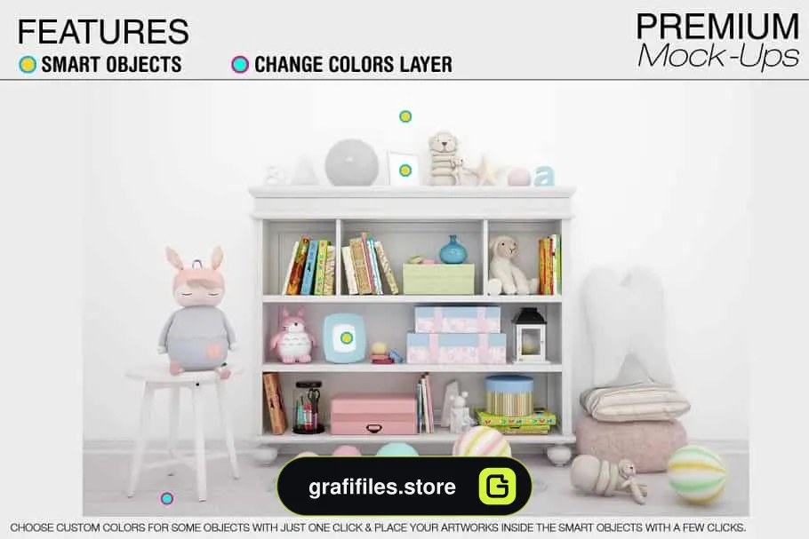 موکاپ اتاق کودک Kids Room & Frames Pack