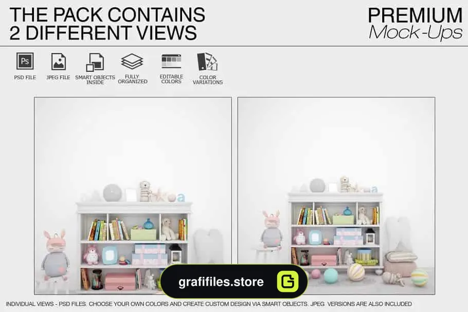 موکاپ اتاق کودک Kids Room & Frames Pack