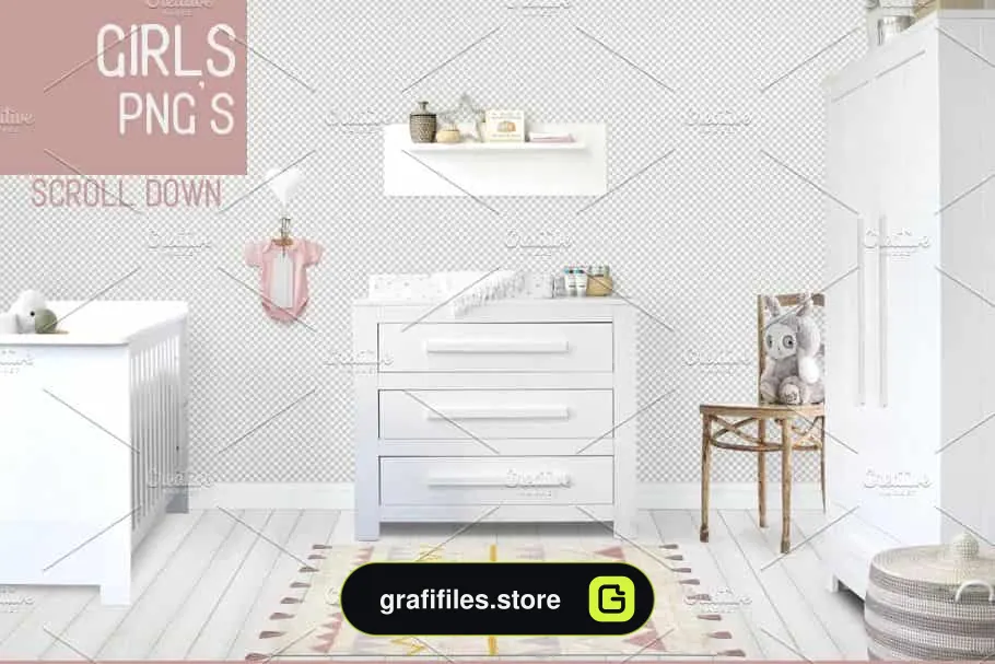 موکاپ اتاق کودک Kids Room Wall/Frame - 14