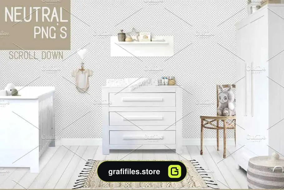 موکاپ اتاق کودک Kids Room Wall/Frame - 16
