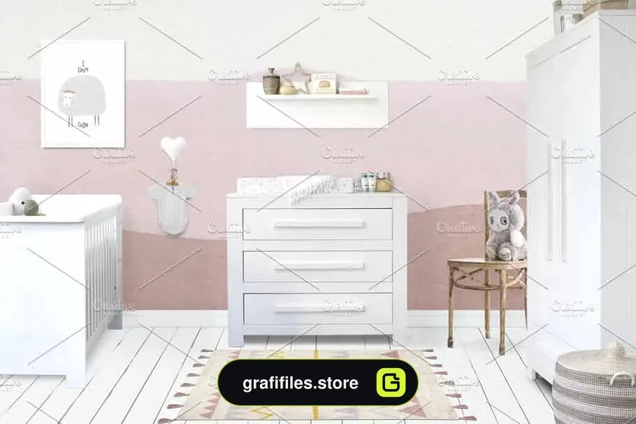 موکاپ اتاق کودک Kids Room Wall/Frame Mock Up 24