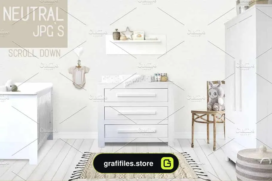 موکاپ اتاق کودک Kids Room Wall/Frame Mock Up 24