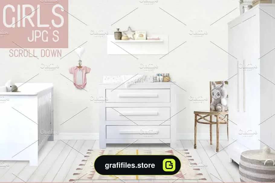 موکاپ اتاق کودک Kids Room Wall/Frame - 6