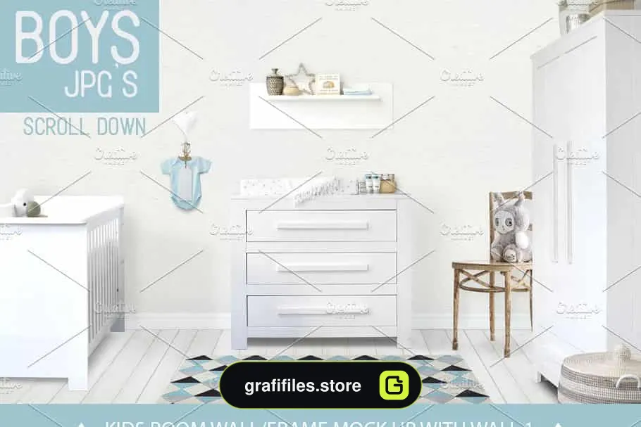 موکاپ اتاق کودک Kids Room Wall/Frame - 8