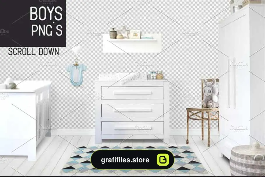 موکاپ اتاق کودک Kids Room Wall/Frame - 12