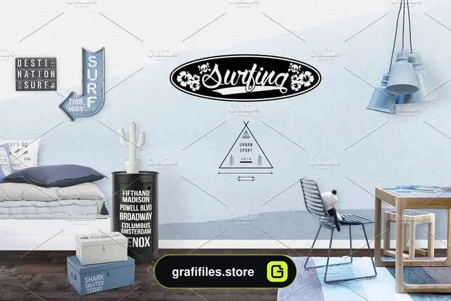 موکاپ دیوار و قاب عکس اتاق کودک Kids Room Wall/Frame Mock Up 26