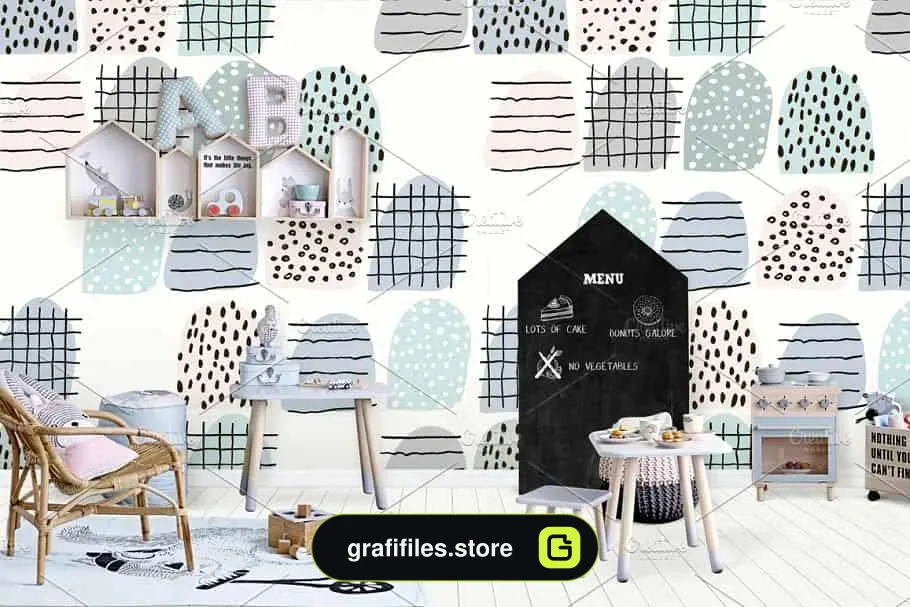 موکاپ اتاق کودک Kids Room Wall/Frame Mock Up 30