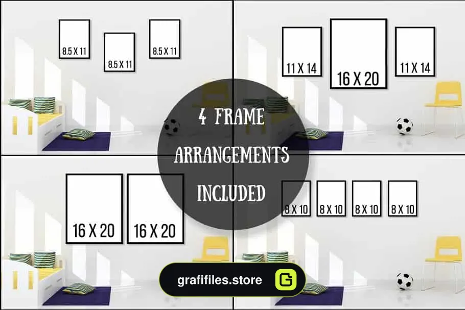 موکاپ اتاق کودک Kids Room Wall/ Frame Mock-up