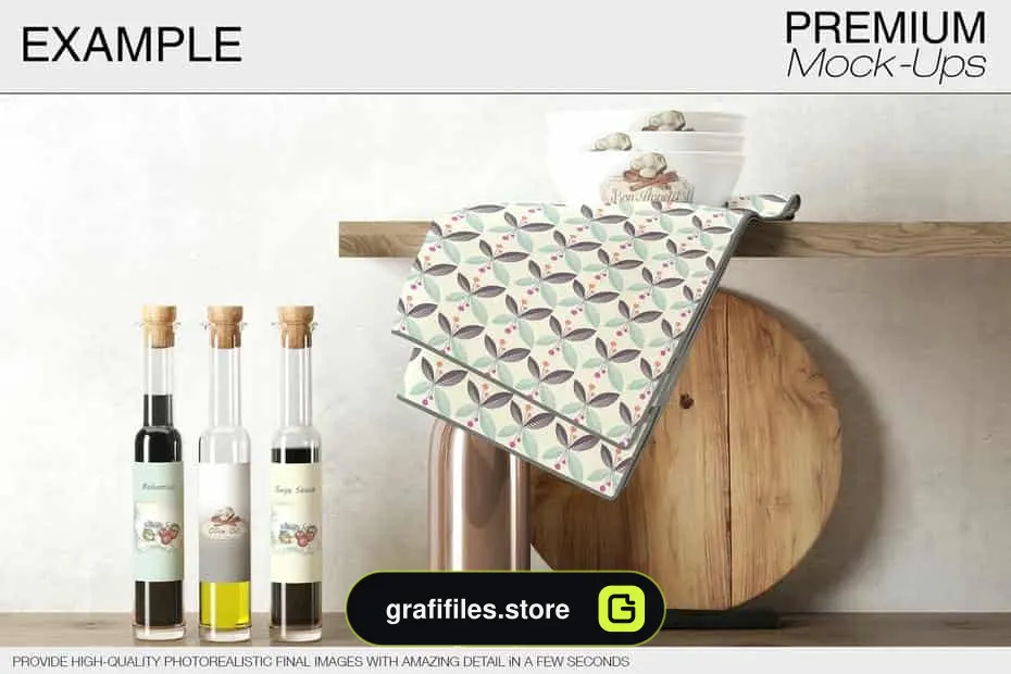 موکاپ لوازم آشپزخانه Kitchen Accessories Set