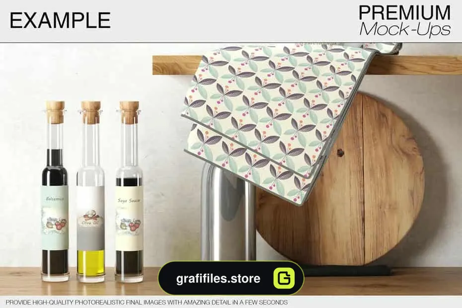موکاپ لوازم آشپزخانه Kitchen Accessories Set