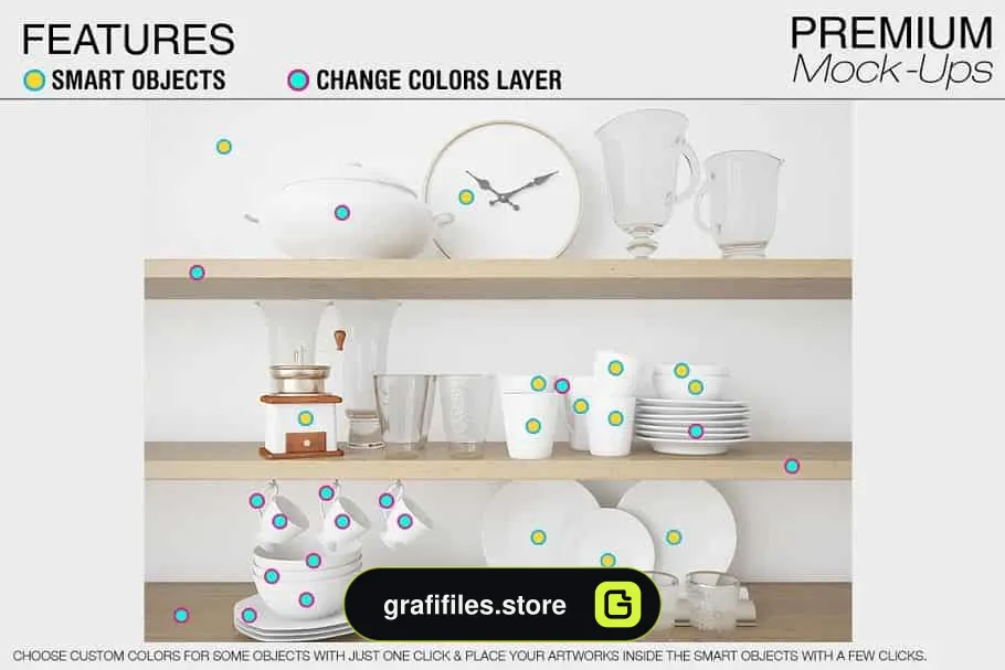 موکاپ لوازم آشپزخانه Kitchen Accessories Set