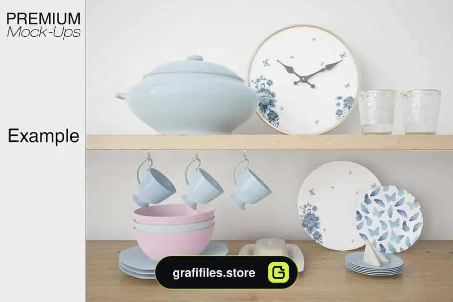 موکاپ لوازم آشپزخانه Kitchen Accessories Set