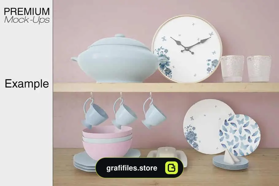 موکاپ لوازم آشپزخانه Kitchen Accessories Set