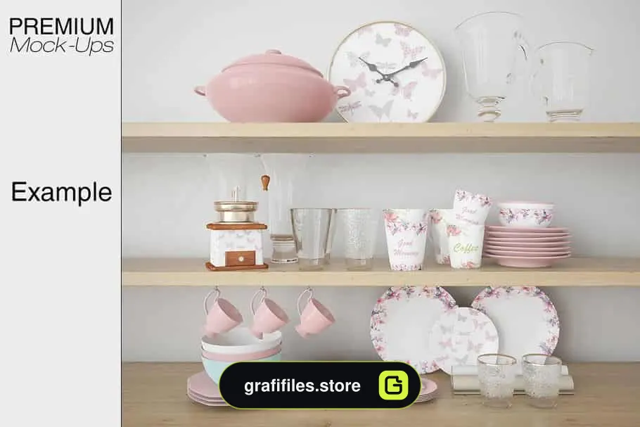 موکاپ لوازم آشپزخانه Kitchen Accessories Set