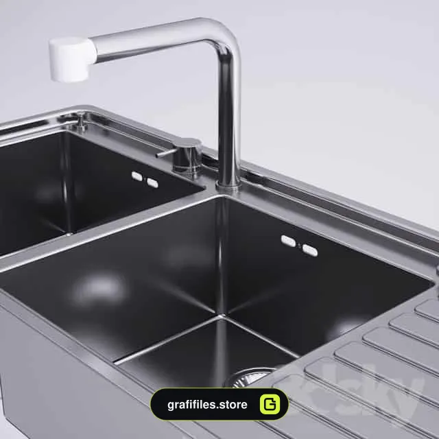 مدل سه بعدی سینک ظرفشویی - 4