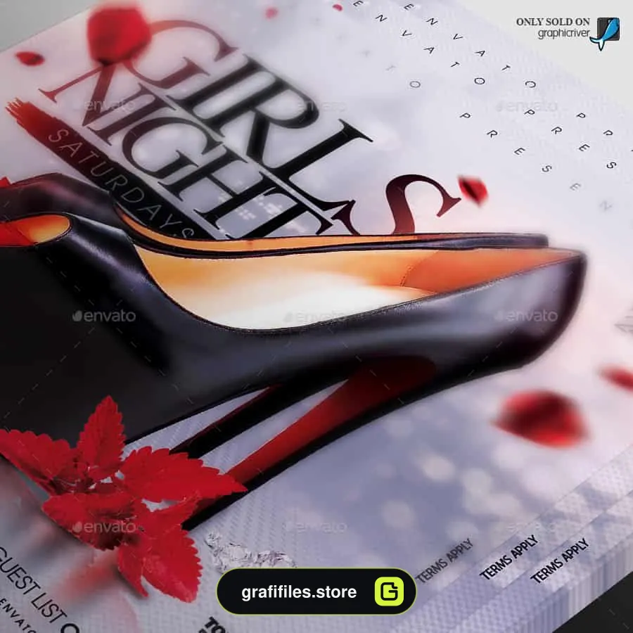 فایل لایه باز تراکت Ladies Night Flyer Template