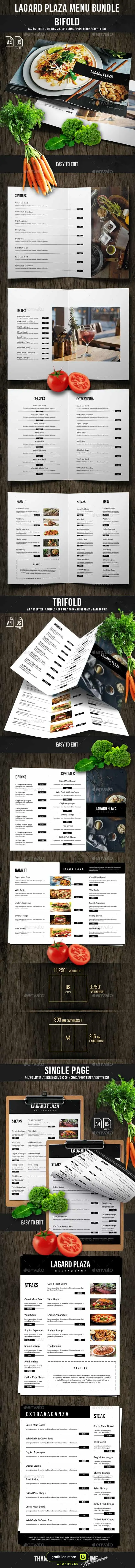 فایل لایه باز منو غذا Lagard Plaza Food Menu Bundle