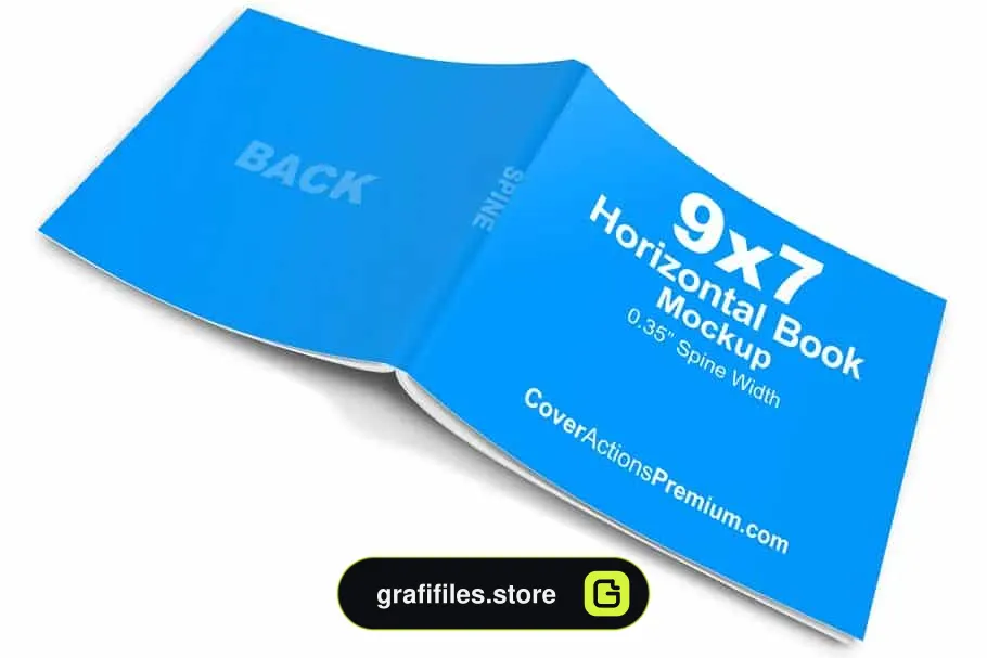 موکاپ کتاب Landscape Softcover Book Mockup