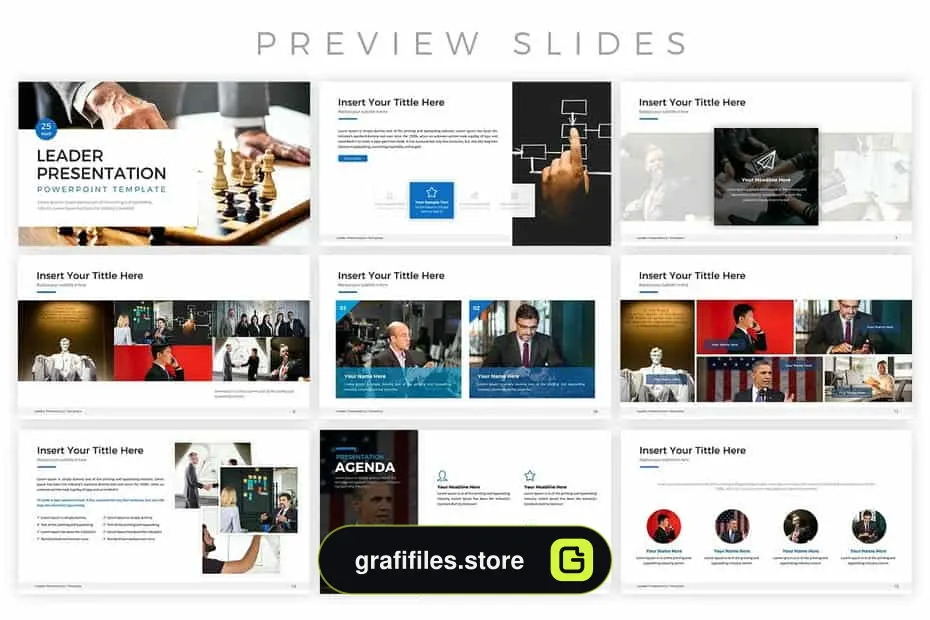 قالب پاورپوینت Leader Powerpoint Template