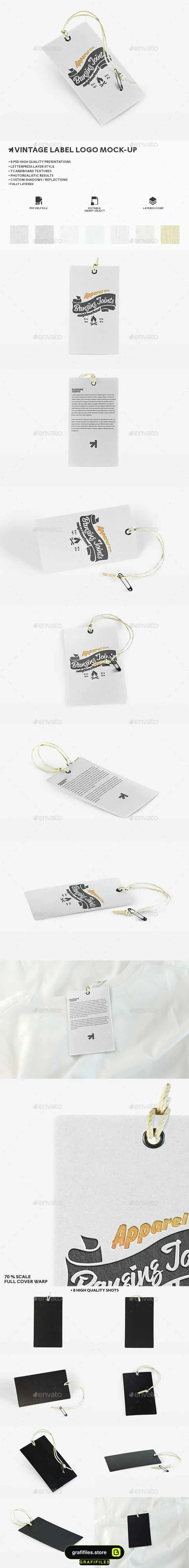 دانلود موکاپ لوگو Letterpress Label Logo Mockup - 1 موکاپ لوگو Letterpress Label Logo Mockup