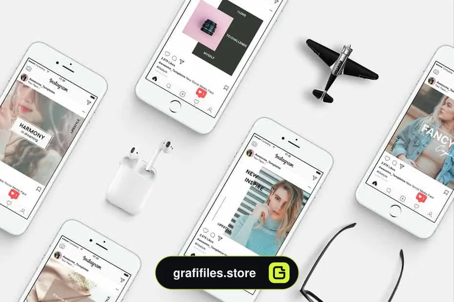 فایل لایه باز اینستاگرام LIFESTYLE Instagram Template Set