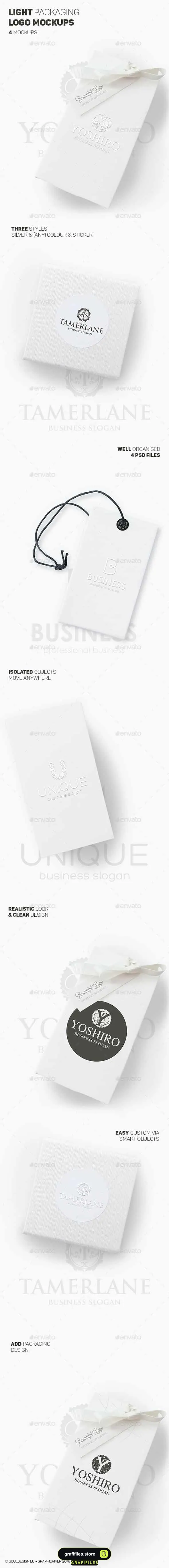 موکاپ لوگو Light Logo Mockups