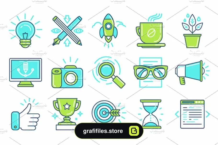 آیکون خطی linear icons