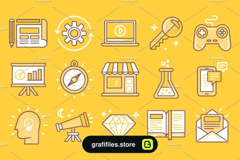 آیکون خطی linear icons