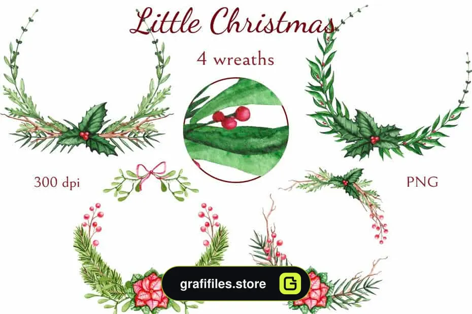 کلیپ آرت کریسمس Little Christmas