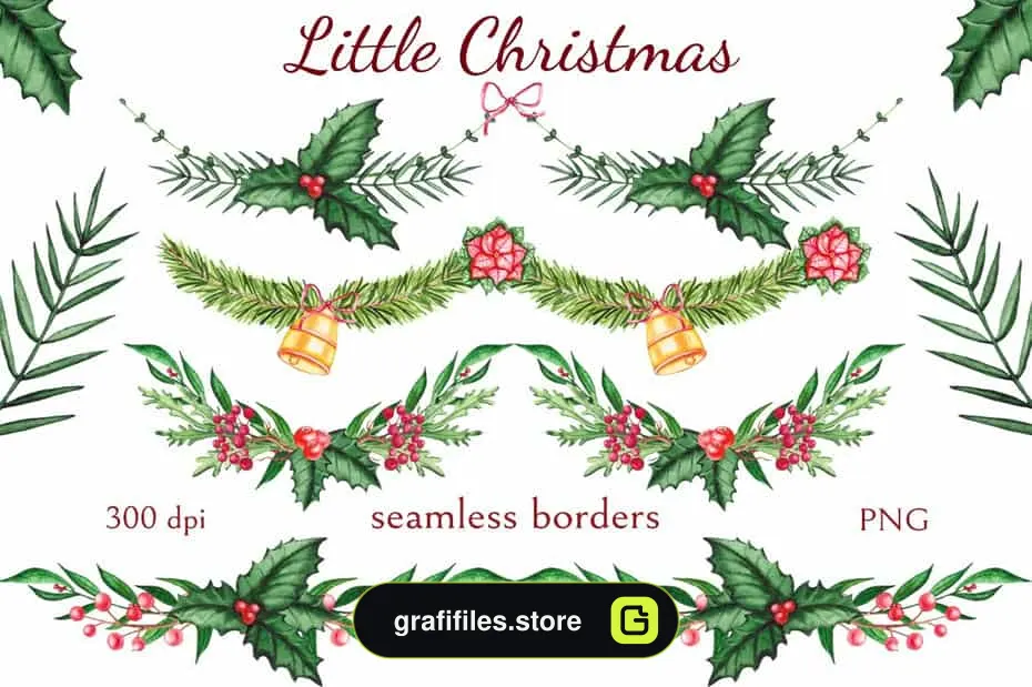 کلیپ آرت کریسمس Little Christmas