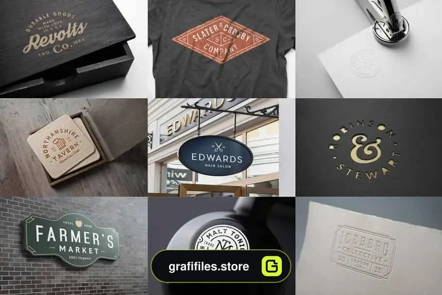 موکاپ لوگو Logo/Badge Mock-Ups Vol.4