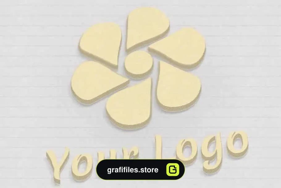 موکاپ لوگو Logo Mock-ups – Paper Style