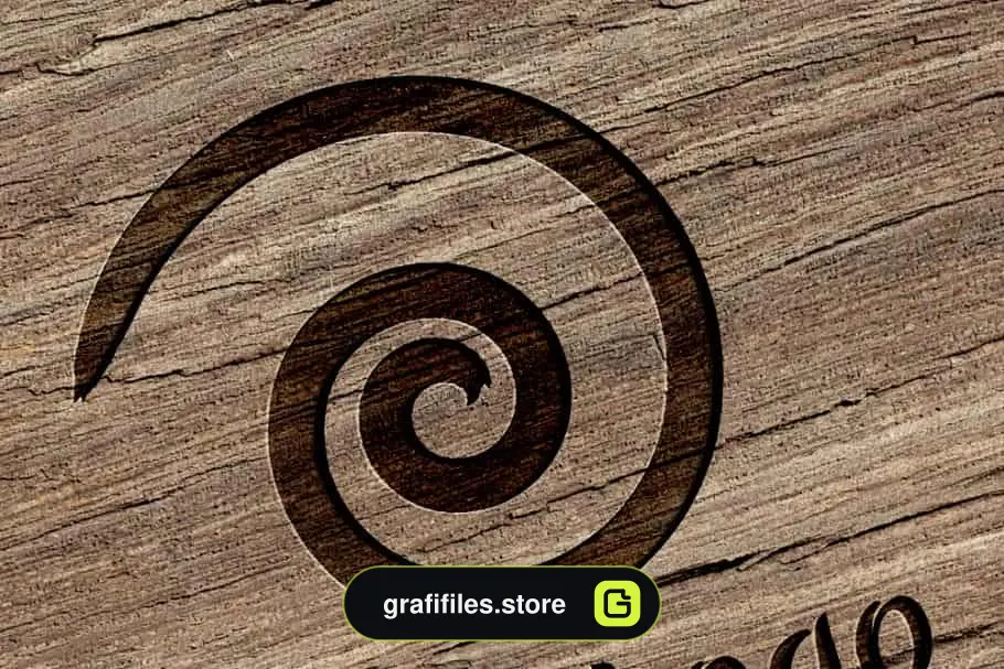موکاپ لوگو Logo Mock-ups – Wood Style