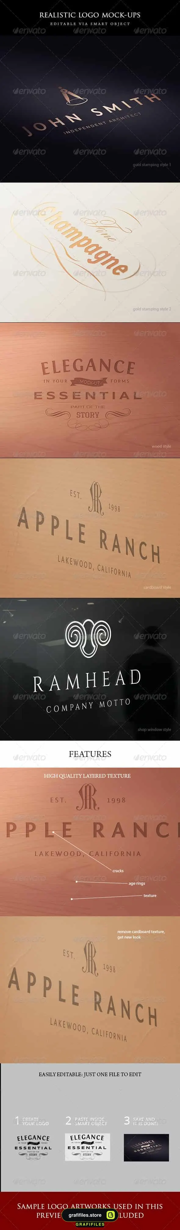 موکاپ لوگو Logo mock-ups