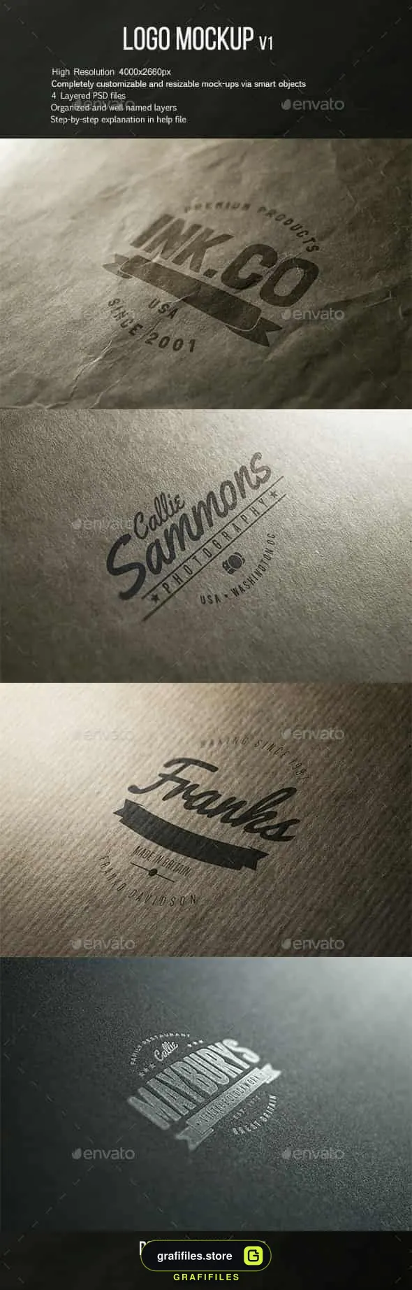موکاپ لوگو Logo Mockup V1