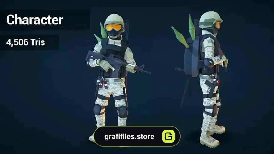Low Poly FPS Pack برای یونیتی - 3