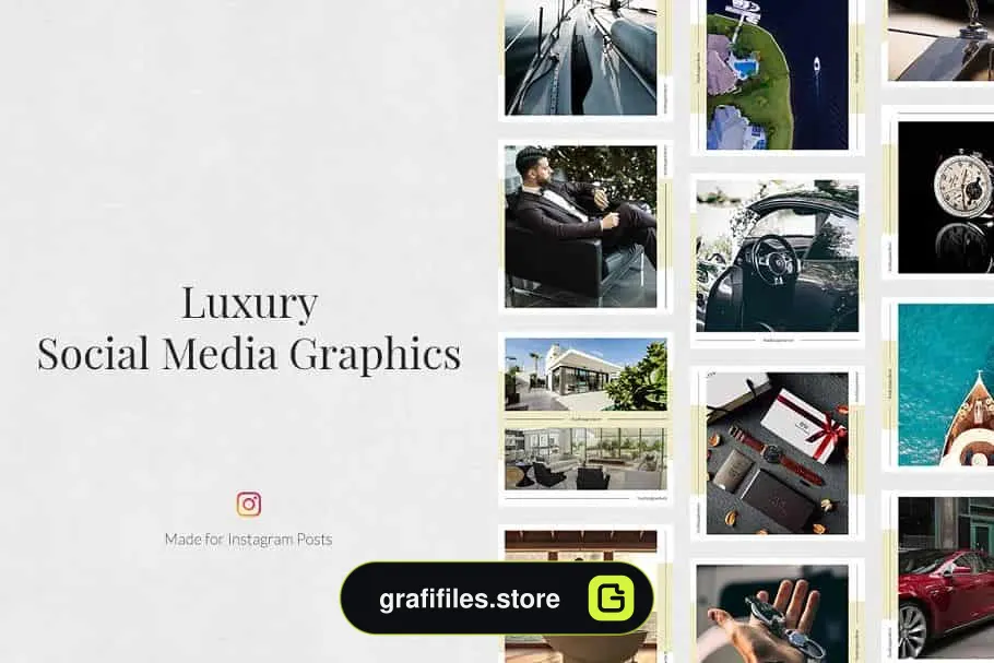 فایل لایه باز شبکه اجتماعی Luxury Pack