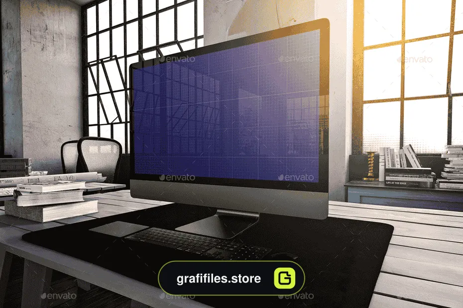 موکاپ مانیتور مک